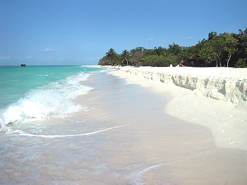 Der weiße Sandstrand der Malediven Fotos