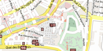 Palais Lascaris Stadtplan